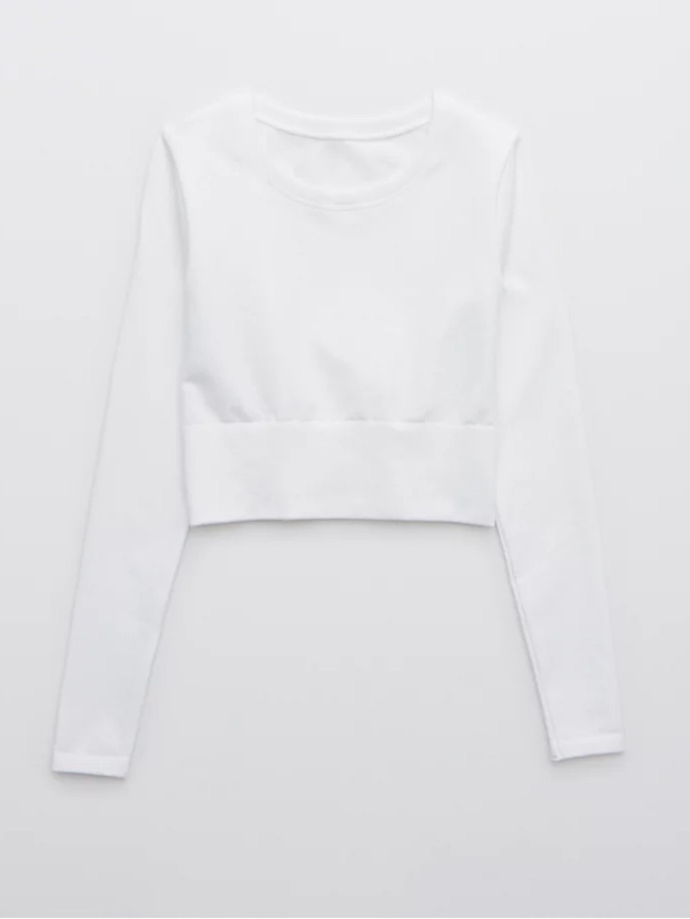 OFFLINE By Aerie Sidewalk Seamless Long Sleeve Cropped T-Shirt